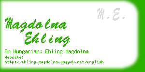 magdolna ehling business card